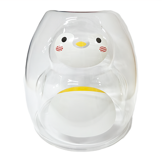GOODGLAS 好玻 企鵝雙層玻璃杯 清透 可愛造型, 1個