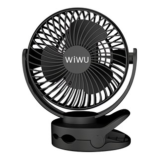 Wiwu 多功能USB夾式涼風扇 二代 原廠保固, 黑色, MY-W026