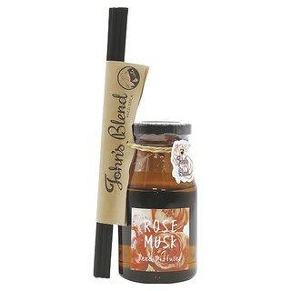 John's Blend 香氛擴香 玫瑰麝香, 消除惱人氣味, 持續3個月, 1件, 140ml