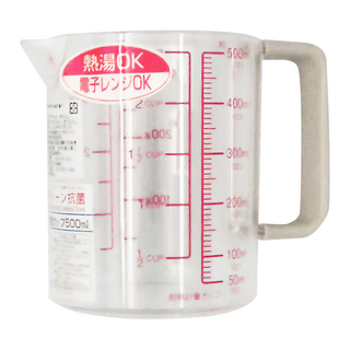 PEARL LIFE 珍珠金屬 甲基丙烯酸樹脂Clean防菌加工耐熱附嘴刻度計量杯 13.5 x 8.7 x 10.8cm, 500ml, 1個