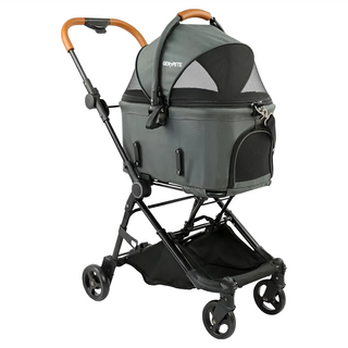GEN7PETS 4 in 1捷旅寵物推車, 時尚獨立提籃, 前後開篷透氣觀景, 森邃雲杉綠色, 1個