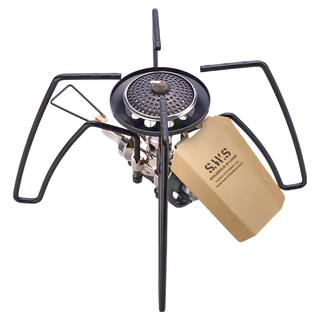 WellHike 玩客 蜘蛛爐 展開16.5 x 14 x 11cm 收納14 x 7 x 11cm 330g, 沙色, 1個