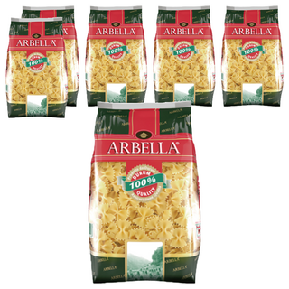 ARBELLA 阿貝拉 蝴蝶麵 杜蘭小麥粉製成, 500g, 6包