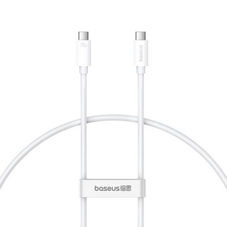 Baseus 倍思 優勝系列 2 USB4全功能快充 Type-C-Type-C傳輸線 240W, 皓月白, 1m, 1條