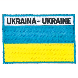 A-ONE 烏克蘭國旗刺繡布貼 8x5cm 台灣製, 彩色, 1個