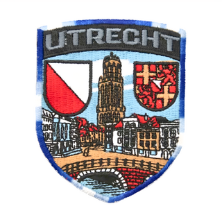 A-ONE 匯旺 荷蘭烏特勒支Utrecht 地標造型刺繡, 螺縈刺繡線, 聚酯纖維布, 台灣製, No.115 彩色, 1個