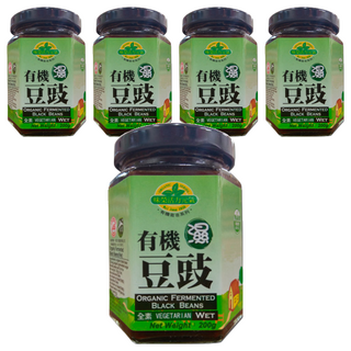 味榮 有機濕豆鼓, 黑豆天然發酵古法釀製, 素食可用, 200g, 5罐