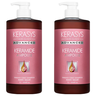 KERASYS 受損髮質修護功能性洗髮精 2瓶 1L，深層滋養，改善毛躁，恢復秀髮光澤彈性