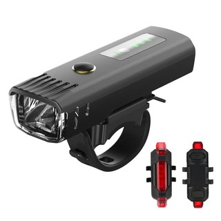 智能USB防水自行車燈組 前燈 + 車尾燈 紅色, 1組