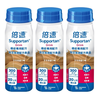 Supportan 倍速 癌症專用配方, 高蛋白, 添加魚油, 卡布奇諾口味, 200ml, 3瓶