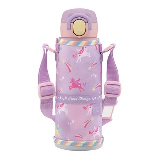 ZOJIRUSHI 象印 小熊鎖定扣童用不銹鋼保溫杯 SM-UA48-VZ, 夢幻獨角獸, 1個, 480ml