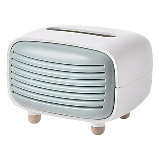 小麥購物 復古收音機造型面紙盒 L2174, 北歐綠, 1個