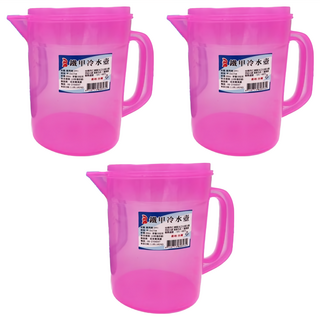 百貨King 鐵甲塑膠冷水壺/桌上壺 1.8L 台灣製造, 顏色隨機, 3個