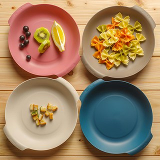 Nineware Friends系列 義大利麵碗 4件組 (米白色+灰色+粉色+藍色), 236mm x 207mm, PP塑膠材質, 1組