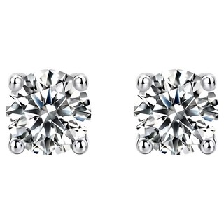 CF Diamond 耳環 莫桑鑽 單邊0.5克拉 頂級D色FL淨度3EX切工 八心八箭邱比特比利時切工