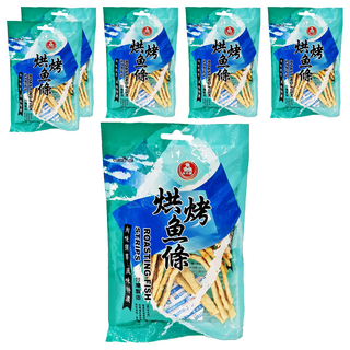 長松食品 烘烤魚條, 台灣製造, 鮮味獨享, 風味特濃, 30g, 6包