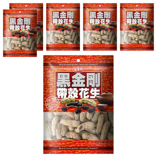 盛香珍 黑金剛帶殼花生, 160g, 6包