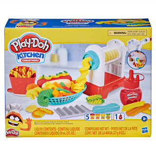 Play-Doh 培樂多 創意廚房系列 螺旋薯條遊戲組 黏土廚房玩具, Multicolor, 227g, 1盒