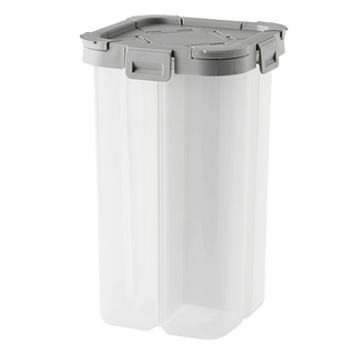 好物良品 日本五穀雜糧透明分隔儲存罐 2.3L, 1個, 灰色