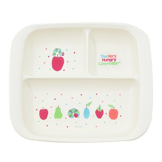Skater 三格餐盤, 餐盤, 好餓的毛毛蟲 白色, 1個