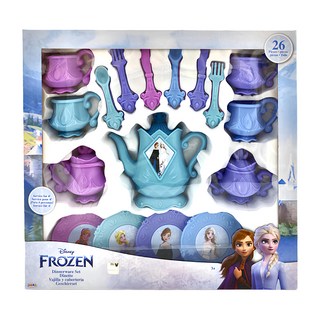 Jakks Pacific 家家酒用具 豪華午茶組 26件餐具組 適合4人, 1組, 冰雪奇緣 多色