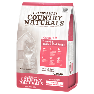 GRANDMA MAE'S 低敏無穀配方 全齡貓 乾飼料, 野撈鮭魚, 2700g, 1袋