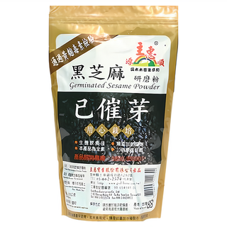 源順 已催芽黑芝麻粉 通過黃麴毒素檢驗 低普林好消化易吸收, 300g, 1包