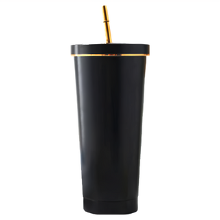 小麥購物 不銹鋼吸管杯 S072, 極致黑, 750ml, 1個