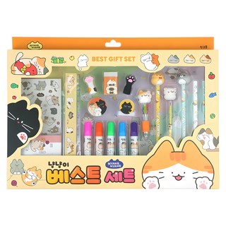 Pink Foot 10000 貓咪最佳文具組, 混合色, 1組