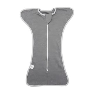 OhBabyLying 春秋薄款蝶形包巾, 100%棉, 雙向拉鍊包巾, 深灰色