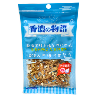 香濃物語 全系列肉乾狗零食 100%人用級純肉製作 天然鈣鐵 台灣製, DS-CW-76 小魚乾雞肉捲, 90g, 1包