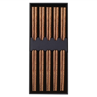 LifeShopping 實木筷子禮盒 Set, 櫸木/鐵木/紅檀木/黃檀木/雞翅木, 1盒