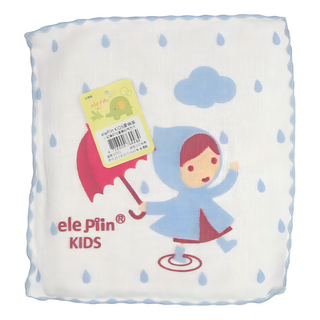 DASING 達興 小紅傘印花圖案紗布方巾 20.5x20.5cm 100%純棉 台灣製, 22 x 22cm, S0501