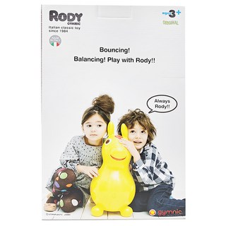 gymnic Rody小馬 平衡玩具 彈跳玩具 3歲以上適用, 1個, Yellow