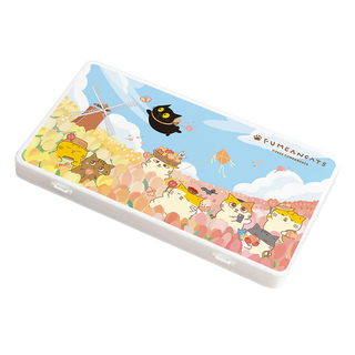 收納王妃 黃阿瑪口罩隨身收納盒, 灰胖躲貓貓 藍色 + 粉色, 1個