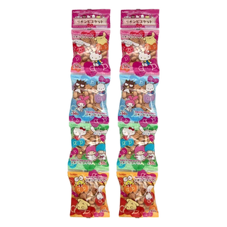 hokka 北陸製菓 三麗鷗蝴蝶結造型四連餅 原味, 80g, 2組