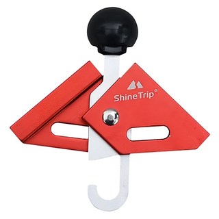 ShineTrip 山趣 戶外露營帳篷頂針 角度可調式 鋁合金Y叉 營柱Y叉 帳篷天幕支撐叉杆 90度 頂針 簡易版Y 60g, 紅色
