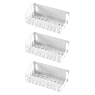 黏貼式置物架 PP材質 升級款/一般款, 26.5 x 13 x 9cm, 亮白色, 3個