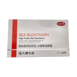 大醫生技 高純度西伯利亞沙棘果油膠囊 60顆, 1.4g, 1盒