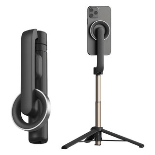CITY BOSS 藍芽磁吸自拍桿 WS-22005, ABS+PC+鋁合金材質, 收縮167mm, 拉伸610mm, 黑色, 1支