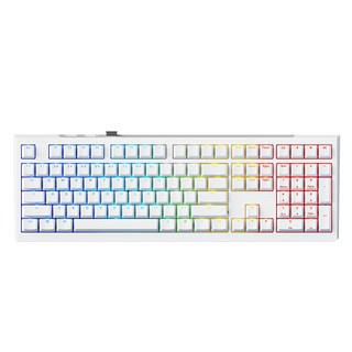 Ducky ONE X 三模 RGB PBT二色成形 100%機械式鍵盤 英文, 白色, DKON2408AST3-DAUSPDOECL2WW1, 線性電感軸