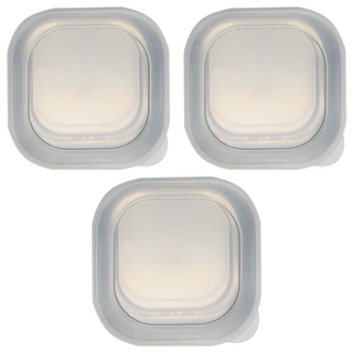 日本ECHO 不鏽鋼保鮮盒 方形附蓋, 3個, 10 x 10cm