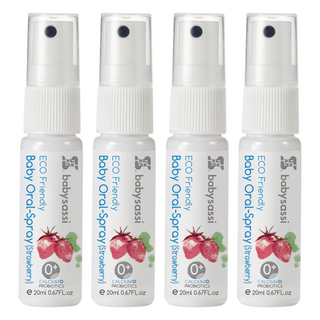 babysassi 誰是寶貝 兒童口腔噴護劑 加鈣益生菌 草莓口味, 20ml, 4條