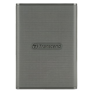 Transcend 創見 USB3.2/Type C 雙介面外接SSD行動固態硬碟 ESD360C, 2TB, 古典灰