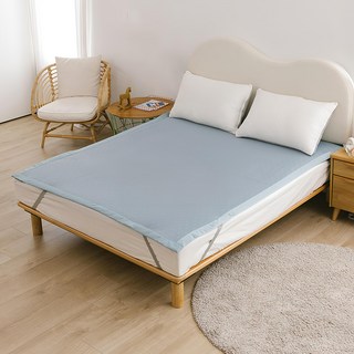 JINDACHI 金大器 冰分子極涼舒眠雙人5尺雪派墊, 人字形藍
