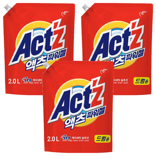 Act'z 強效潔淨洗衣精補充包 滾筒洗衣機專用, 2L, 3包
