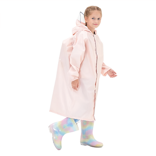 愛北鼻 親子同款加厚防水雨衣, M, 粉色