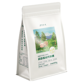 果青本味 精選阿克蘇新疆紙皮烤核桃, 口感香脆，獨立包裝，方便攜帶, 500g, 1包