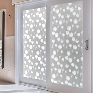 加大加寬隔熱自黏玻璃貼, 45X300cm, PVC薄膜, 蒲公英, 1個