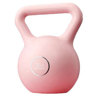 FOSO 硬壺鈴 粉色 15lb 居家健身重訓器材, 1個